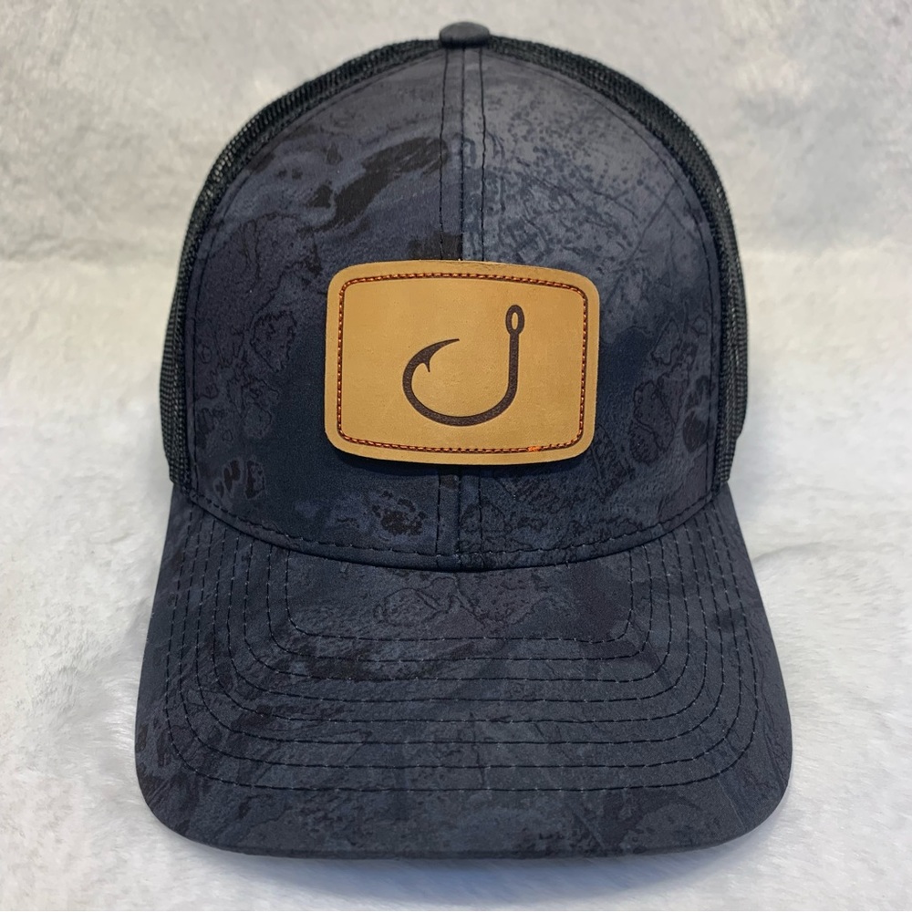 Avid Fish Camp Trucker AVIDry Snapback Hat - Black